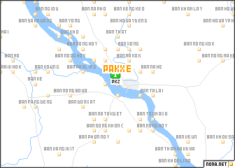 map of Pakxé