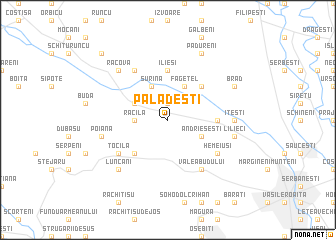 map of Pălădeşti