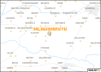 map of Paladʼ-Komarivtsi