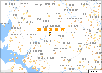 map of Palāhal Khurd