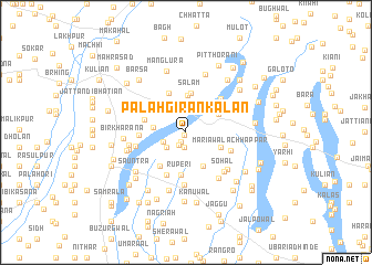 map of Palāhgīrān Kalān
