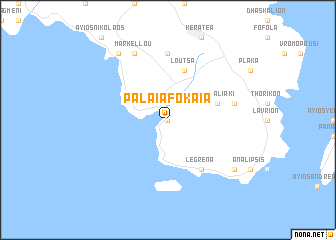 map of Palaiá Fókaia