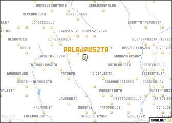 map of Palajpuszta