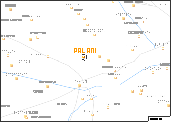 map of Palānī