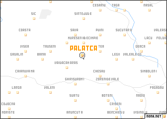 map of Pălatca