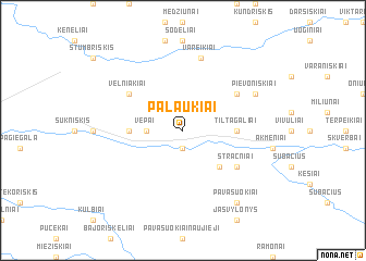 map of Palaukiai