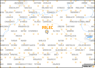 map of Páleč