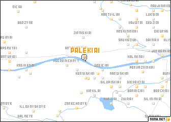 map of Palėkiai