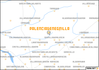 map of Palencia de Negrilla