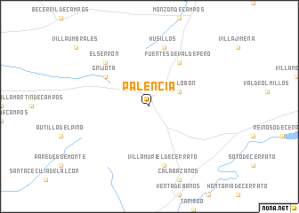map of Palencia