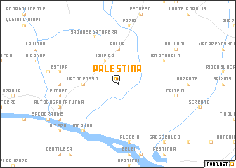 map of Palestina