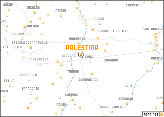 map of Palestina