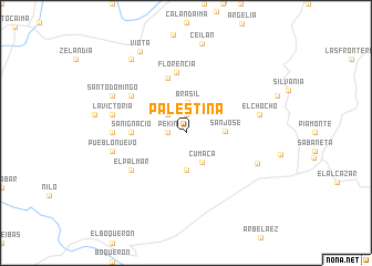 map of Palestina