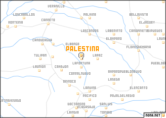 map of Palestina