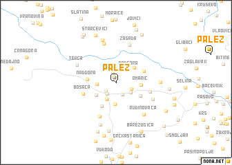 map of Palež