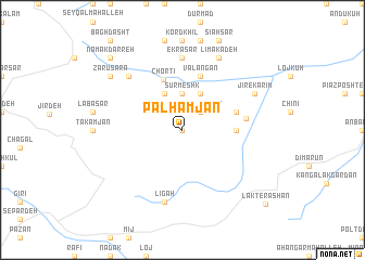 map of Palhamjān