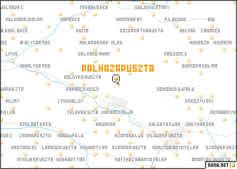 map of Pálházapuszta