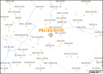 map of Paliediškiai