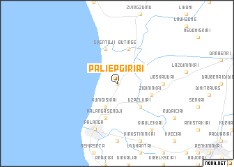 map of Paliepgiriai