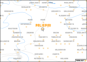 map of Paliepiai
