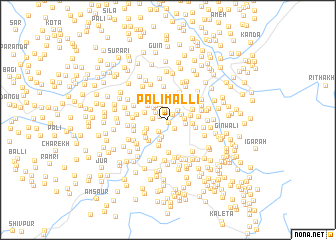 map of Pāli Malli