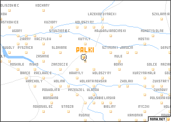 map of Pałki