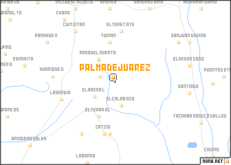 map of Palma de Juárez