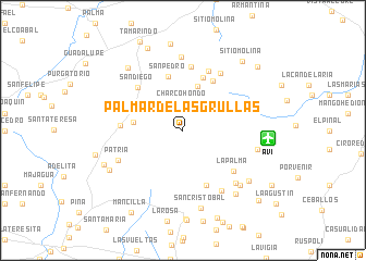 map of Palmar de las Grullas