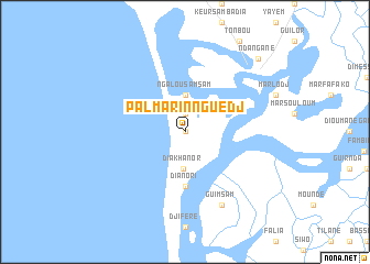 map of Palmarin Nguèdj