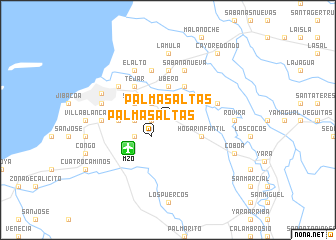 map of Palmas Altas