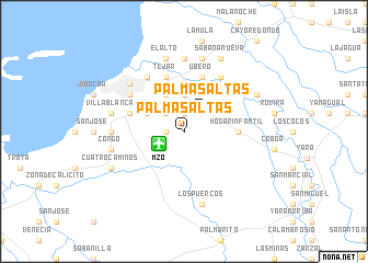 map of Palmas Altas