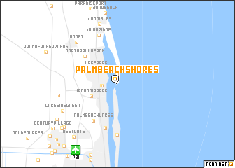 map of Palm Beach Shores