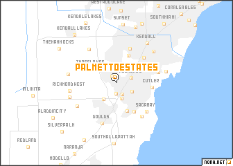 map of Palmetto Estates