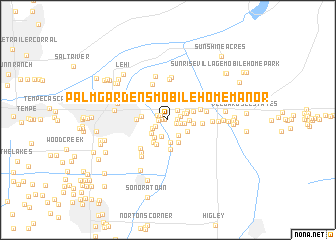 map of Palm Gardens Mobile Home Manor