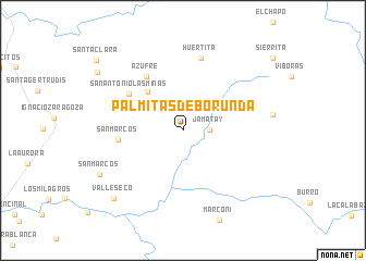 map of Palmitas de Borunda