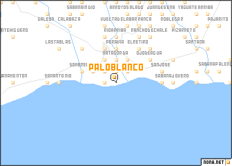 map of Palo Blanco