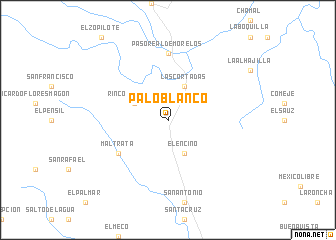 map of Palo Blanco