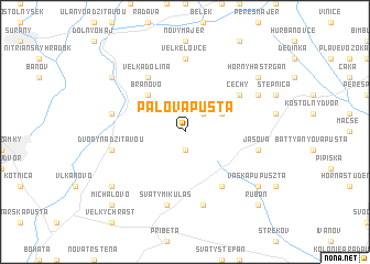 map of Pálova Pusta