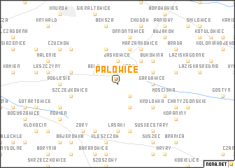 map of Palowice