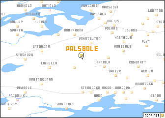 map of Pålsböle