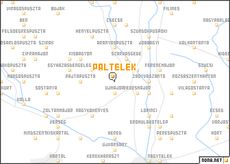 map of Páltelek