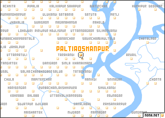 map of Pāltia Osmānpur