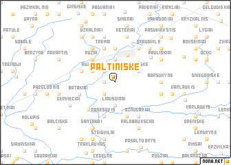 map of Paltiniškė