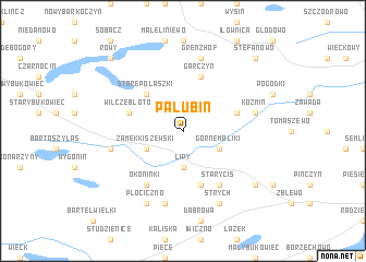 map of Pałubin