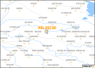 map of Palūščiai