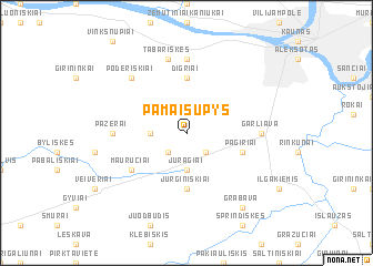 map of Pamaišupys