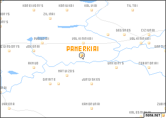 map of Pamerkiai