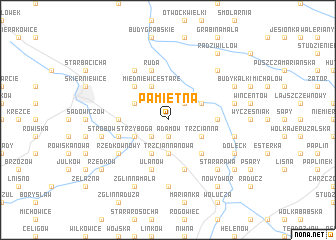 map of Pamiętna