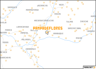 map of Pampa de Flores