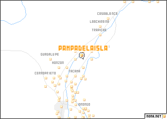 map of Pampa de la Isla